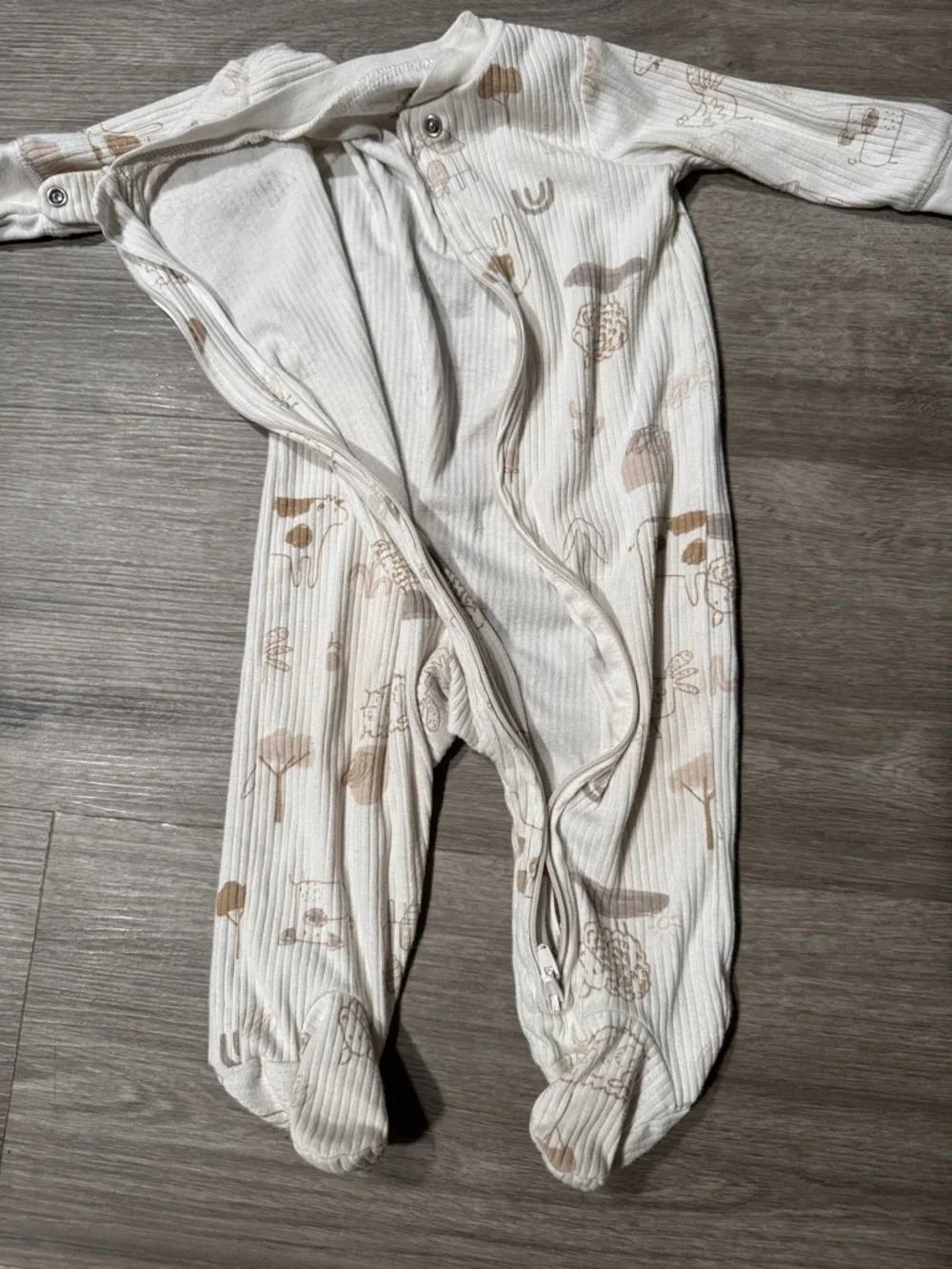 Carters Farm Themed Ribbed Footed Onesie